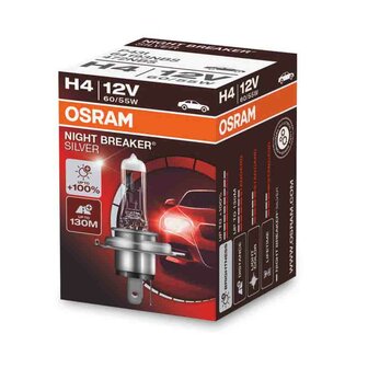 Osram H4 Halogen Lamp 12V 60/55W P43t Night Breaker Silver