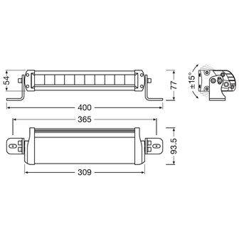 Osram LED Combo Lightbar FX250-CB 31CM