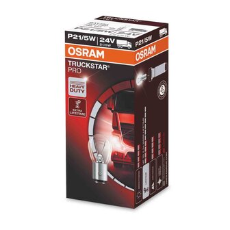 Osram P21/5W Light Bulb 24V 21W BAY15d Truckstar Pro