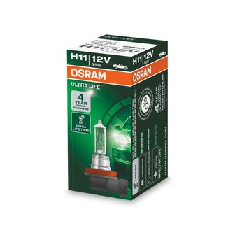 Osram H11 Halogen Lamp 12V 55W PGJ19-2 Ultra Life