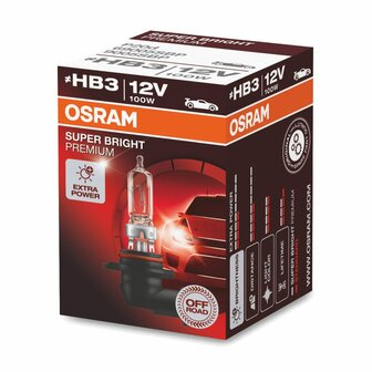 Osram HB3 Halogen Lamp 12V 100W Super Bright Premium P20d