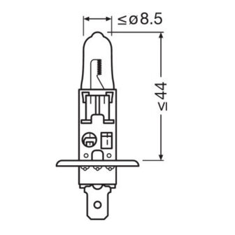 Osram H1 Halogen Lamp 12V 55W P14.5s Night Breaker Silver
