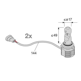 Osram HB4 LED Headlamp Pair 12/24 volt