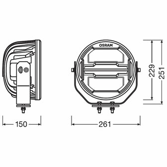 Osram LED Driving Light Round MX260-CB