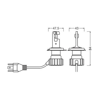 Osram Night Breaker LED Vintage H4 + R2 ECE-approved Set | +330%