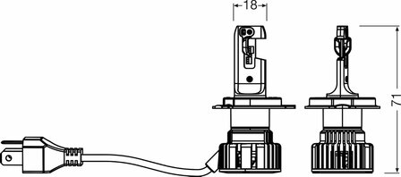 Osram Night Breaker LED Start H4 Street Legal Set | +230%
