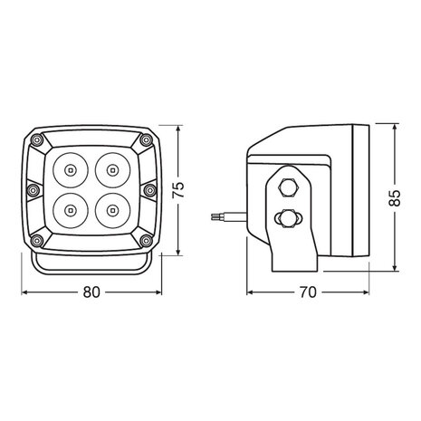 Osram LEDriving Cube Spot Beam VX80-SP 2 Pieces