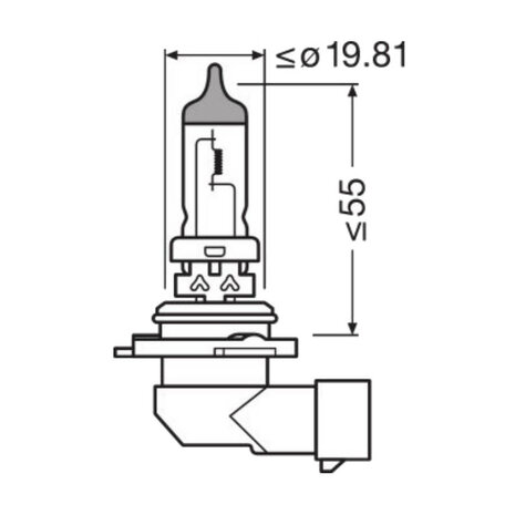 Osram HB4 Halogen Bulb 12V 80W Super Bright Premium P22d