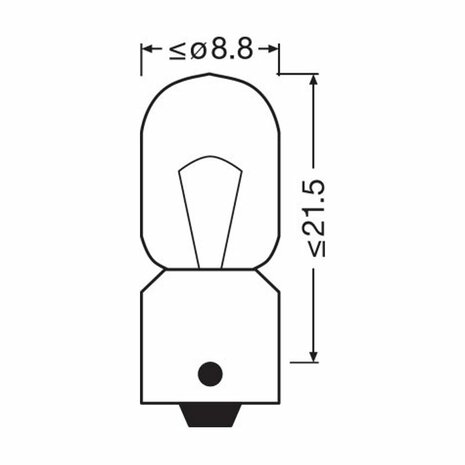 Osram T4W Light Bulb 24V 4W BA9s Truckstar Pro 2 Pieces