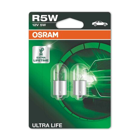 Osram Light Bulb R5W 12V 5W Ultra Life BA15s 2 Pieces
