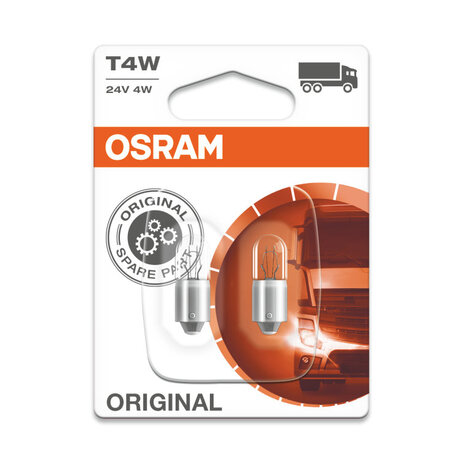 Osram Bulb 24V Original Line T4W, BA9s 2 Pieces