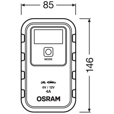 Osram - Chargeur de batterie 6V/12V 1A