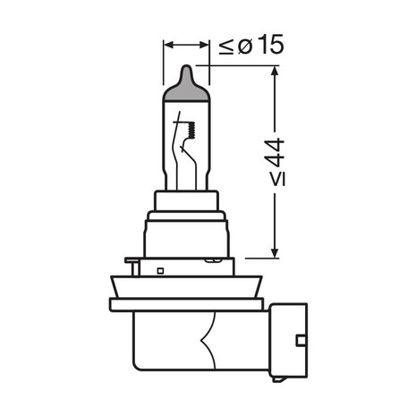 Osram H8 12V Halogen lamp PGJ19-1 Original Line