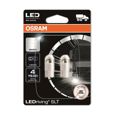 Osram 24V W5W LED Retrofit White W2.1x9.5d 2 Pieces