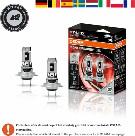 Osram Night Breaker LED Speed H4 450 Street Legal Set | +450%