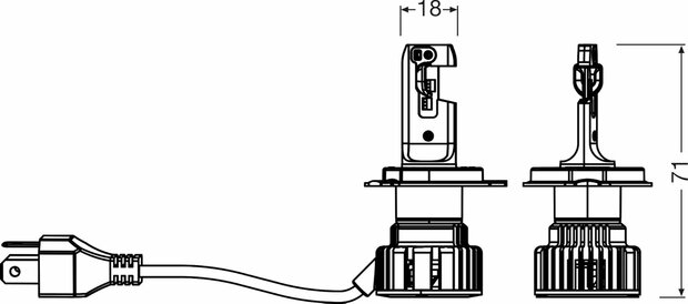 Osram Night Breaker LED Start H4 Street Legal Set | +230%